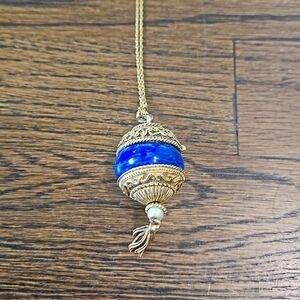 Gold and blue necklace